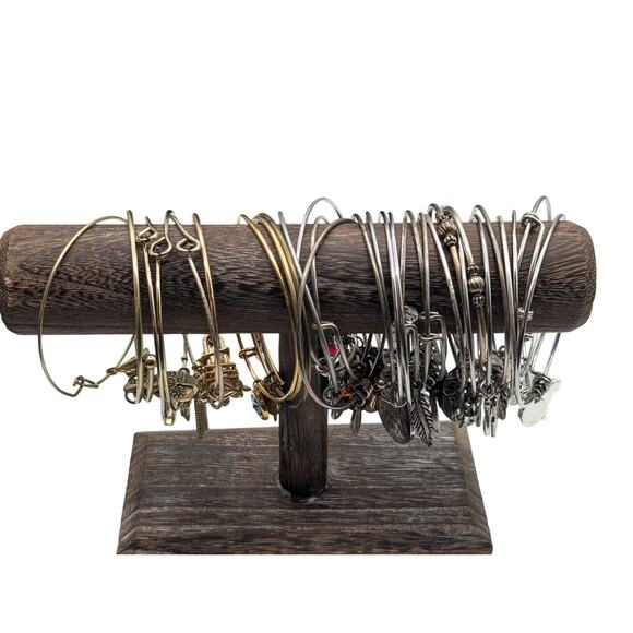 Lot of Twenty-Nine Alex and Ani & Similar Adjustable Wire Bangle Bracelets - Picture 1 of 12
